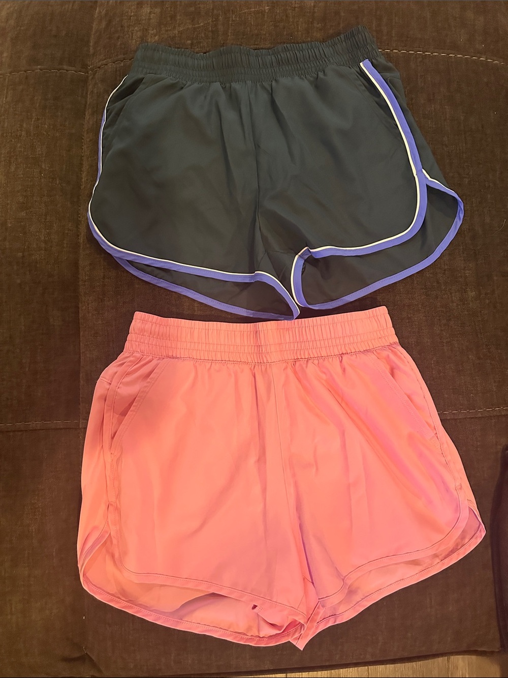 Women's Athletic Running Shorts in Black/Pink - Lightweight Performance